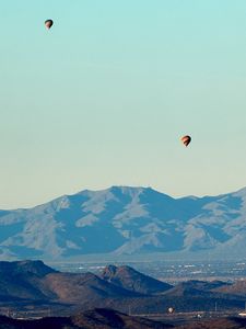 Preview wallpaper mountain, hot air balloon, landscape