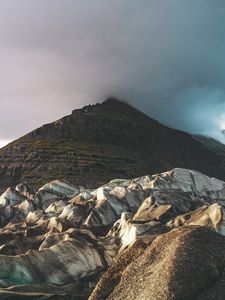 Preview wallpaper mountain, ice, glacier, peak, landscape, iceland