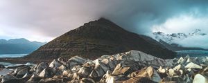 Preview wallpaper mountain, ice, glacier, peak, landscape, iceland