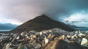 Preview wallpaper mountain, ice, glacier, peak, landscape, iceland