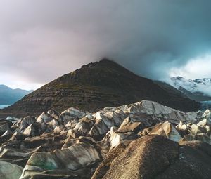 Preview wallpaper mountain, ice, glacier, peak, landscape, iceland