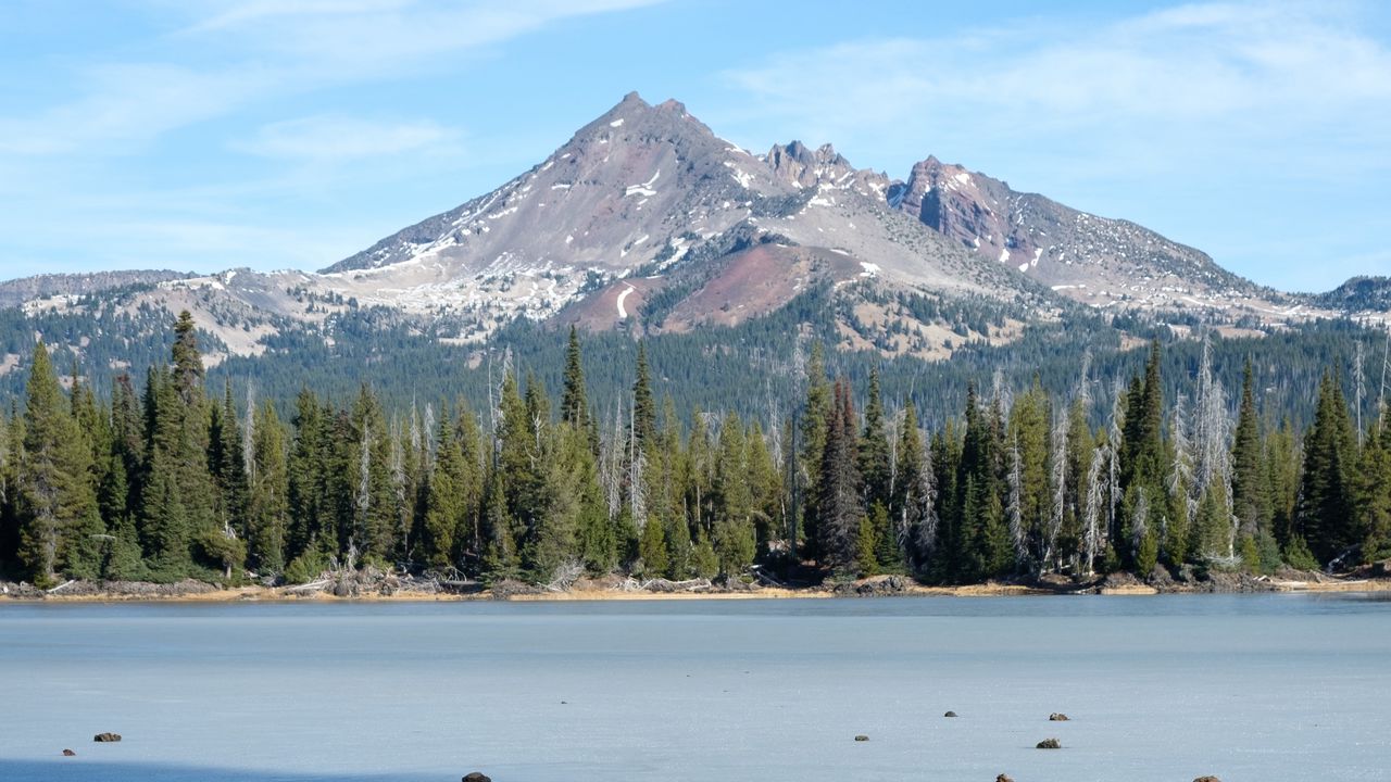 Wallpaper mountain, lake, ice, landscape
