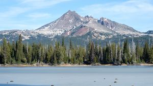 Preview wallpaper mountain, lake, ice, landscape