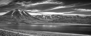 Preview wallpaper mountain, lake, landscape, bw