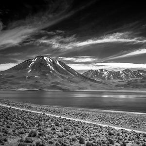 Preview wallpaper mountain, lake, landscape, bw