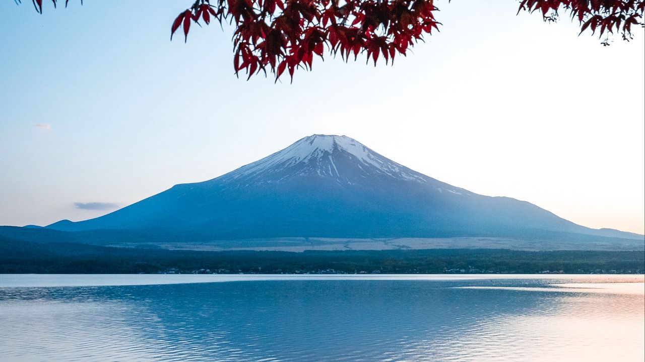 Wallpaper mountain, lake, landscape, fuji, japan