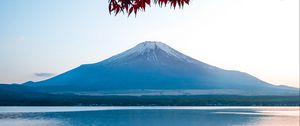 Preview wallpaper mountain, lake, landscape, fuji, japan
