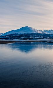 Preview wallpaper mountain, lake, landscape, snow