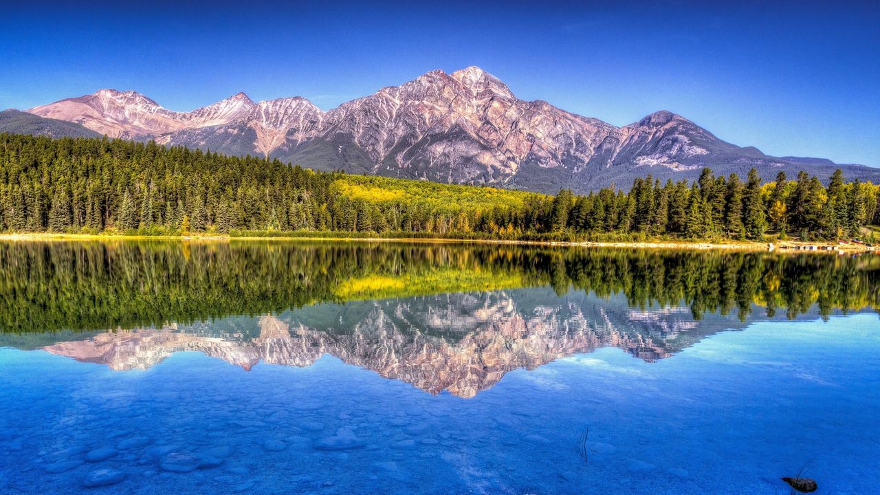 Wallpaper mountain, lake, landscape, beautifully