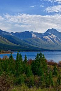 Preview wallpaper mountain, lake, mountain landscape