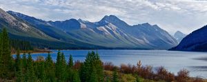 Preview wallpaper mountain, lake, mountain landscape