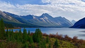 Preview wallpaper mountain, lake, mountain landscape