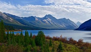 Preview wallpaper mountain, lake, mountain landscape