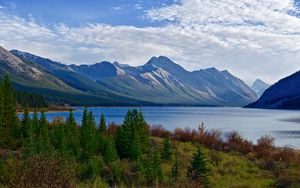 Preview wallpaper mountain, lake, mountain landscape