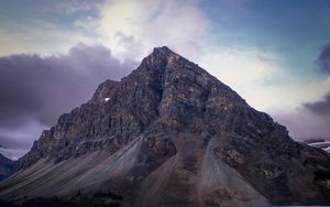 Preview wallpaper mountain, lake, reflection, peak, entering