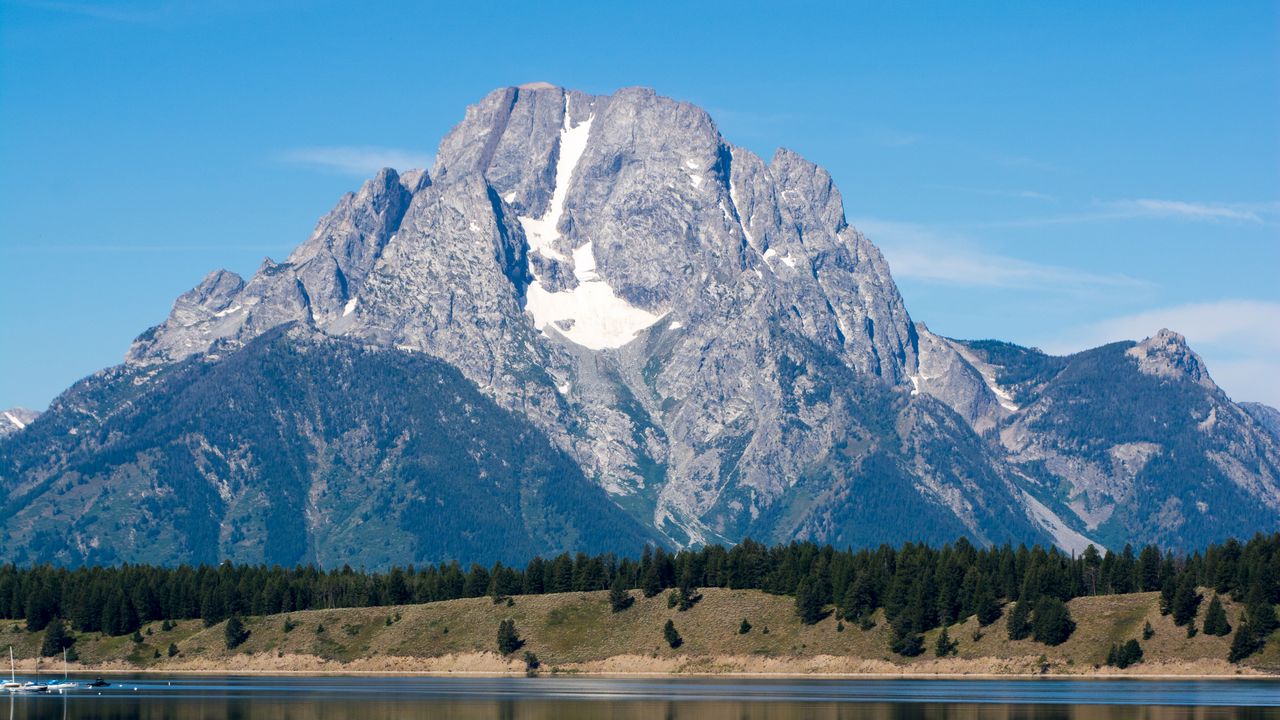 Wallpaper mountain, lake, reflection, water, nature