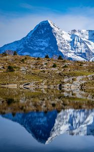 Preview wallpaper mountain, lake, reflection, valley