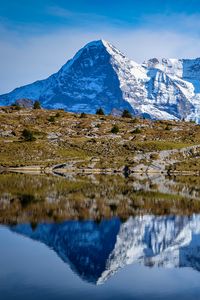 Preview wallpaper mountain, lake, reflection, valley