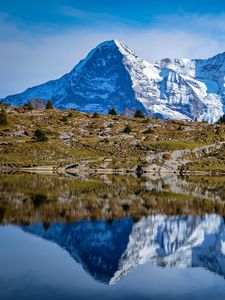 Preview wallpaper mountain, lake, reflection, valley