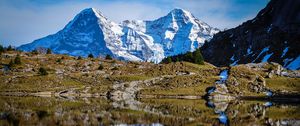 Preview wallpaper mountain, lake, reflection, valley