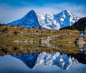 Preview wallpaper mountain, lake, reflection, valley