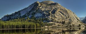 Preview wallpaper mountain, lake, rocks, trees, landscape