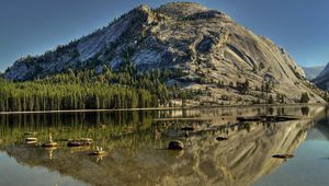 Preview wallpaper mountain, lake, rocks, trees, landscape