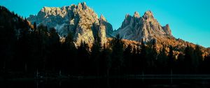Preview wallpaper mountain, lake, sky, shadows, reflection