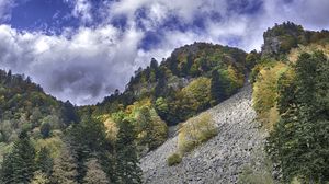 Preview wallpaper mountain, lake, trees, reflection, landscape