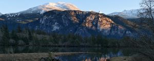 Preview wallpaper mountain, lake, water, reflection, nature, landscape