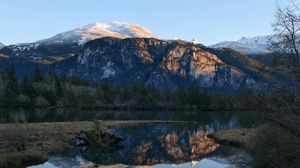 Preview wallpaper mountain, lake, water, reflection, nature, landscape