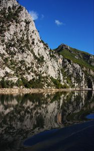 Preview wallpaper mountain, lake, water, waves, reflection, landscape