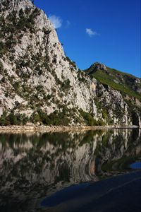 Preview wallpaper mountain, lake, water, waves, reflection, landscape