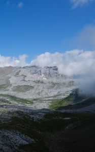 Preview wallpaper mountain, landform, clouds, landscape, nature