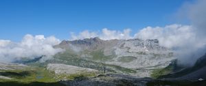 Preview wallpaper mountain, landform, clouds, landscape, nature