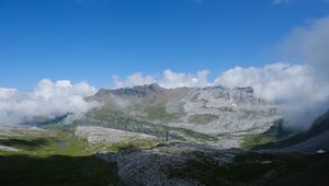 Preview wallpaper mountain, landform, clouds, landscape, nature