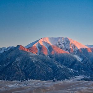 Preview wallpaper mountain, landform, landscape, dusk, nature