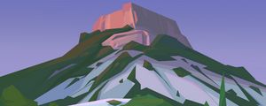 Preview wallpaper mountain, landscape, art, vector