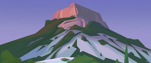 Preview wallpaper mountain, landscape, art, vector