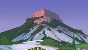 Preview wallpaper mountain, landscape, art, vector