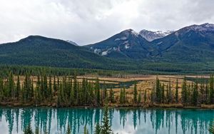 Preview wallpaper mountain, mountain landscape, lake