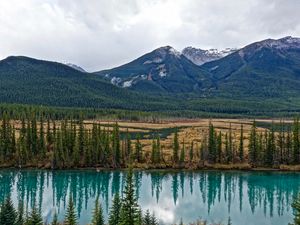 Preview wallpaper mountain, mountain landscape, lake