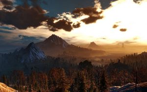 Preview wallpaper mountain, mountain landscape, sky, clouds
