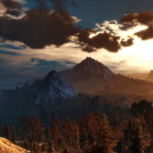 Preview wallpaper mountain, mountain landscape, sky, clouds