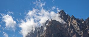 Preview wallpaper mountain, peak, cloud, height, view