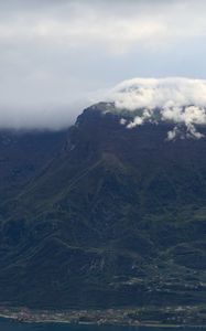 Preview wallpaper mountain, peak, clouds, relief, nature