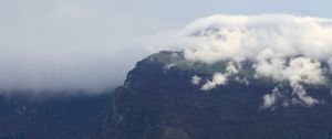 Preview wallpaper mountain, peak, clouds, relief, nature