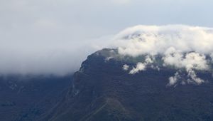 Preview wallpaper mountain, peak, clouds, relief, nature