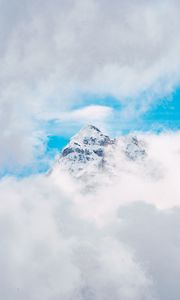 Preview wallpaper mountain, peak, clouds, height