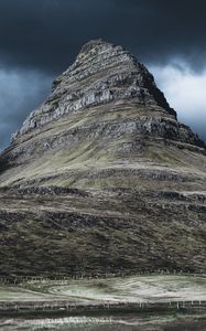 Preview wallpaper mountain, peak, clouds, nature, landscape